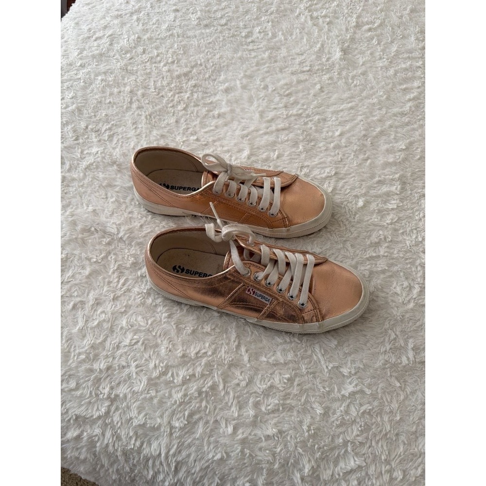 Superga 2750 Cotmetu Rose Gold Metallic Sneakers
